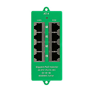 PoE Injector 4 Portowy Gigabit 