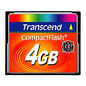 MEMORY COMPACT FLASH 4GB/TS4GCF133 TRANSCEND