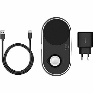 Epico Wireless Charging Base (for Apple Watch & iPhone) Aluminium - black