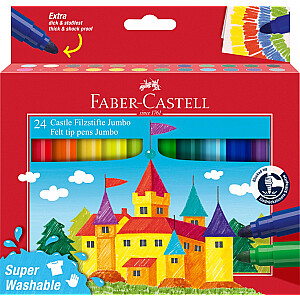 Flomasteri Faber-Castell Castle Jumbo 24 krāsas