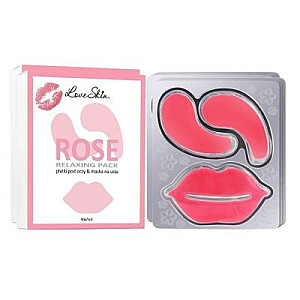 LOVE SKIN Rose Relaxing Pack lūpu maska + acu plāksteri 5 gab.