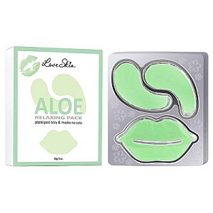 LOVE SKIN Aloe Relaxing Pack lūpu maska + acu plāksteri 5 gab.