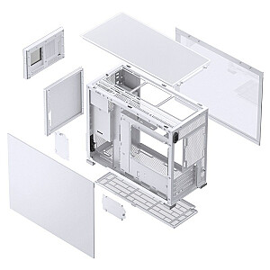 Jonsbo D31 MESH Screen Micro-ATX korpuss, rūdīts stikls - balts