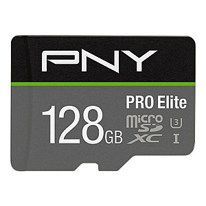 PNY PRO Elite microSDXC 128GB + SD adapteris