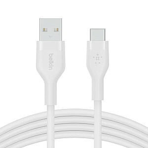 Kabel BoostCharge USB-A do USB-C silikonowy 1m, biały