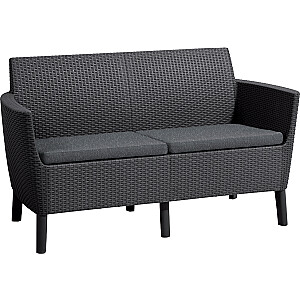 Садовый диван двухместный Salemo 2 Seater Sofa, серый