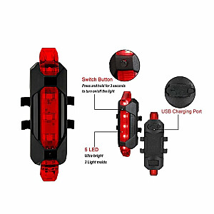 RoGer RBLX2 Комплект велосипедных фонарей 1600lm / microUSB / 2500mAh