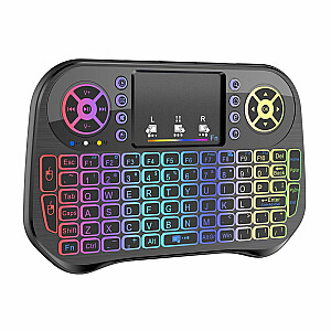 RoGer QL268 Wireless Mini Keyboard Беспроводная Клавиатура PC / PS3 / XBOX 360 / Smart TV / Android + Тачпад (С RGB Подсветкой)