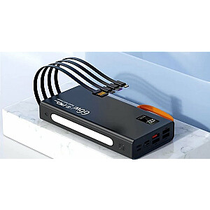 RoGer QL268 Powerbank 30000mAh / 66W PD / Flashlight / Lightning + USB-C + microUSB + USB