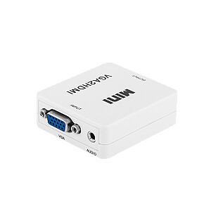 RoGer VGA на HDMI Конвертер видеосигнала (+Audio) / белый