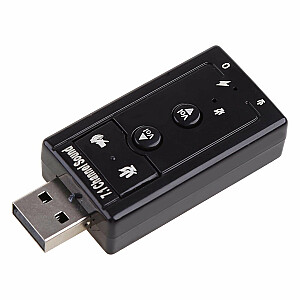 RoGer USB Audio karte ar mikrofona ieeju / Virtual 7.1 / sudraba