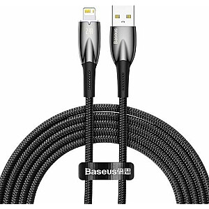 Baseus Glimmer USB-Lightning kabelis, 2,4 A, 1 m (melns)