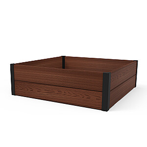 Apmalīte kvadrāta puķu dobei Maple Square 106x106x32cm brūna