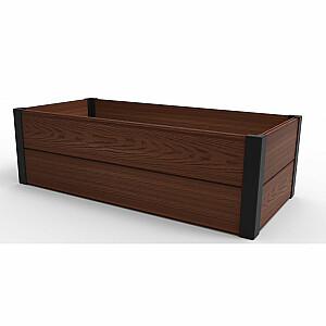 Apmalīte taisnstūra puķu dobei Maple Trough 106x52x32cm brūna