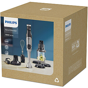 Blenderis Philips 5000 series HR2684/00 iegremdējamais blenderis 1200 W melns, nerūsējošais tērauds
