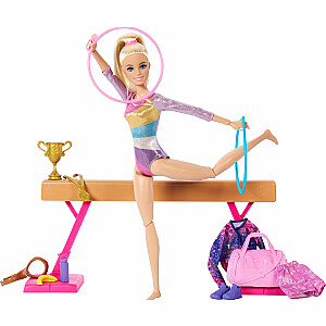 Lalka Barbie Mattel Gimnastyczka Zestaw (HRG52)
