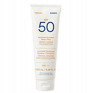 KORRES Yoghurt Sunscreen Emulsion Aizsargājoša emulsija ķermenim un sejai ar SPF50 filtru 250ml