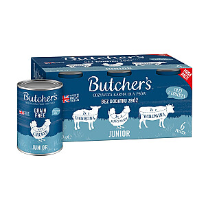 BUTCHER&#39;S Original Junior Mega Pack Mix - влажный корм для собак - 6 x 400 г