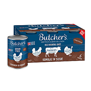Смесь BUTCHER&#39;S Original Mega Pack с овощами в соусе, влажный корм для собак - 6 x 400 г