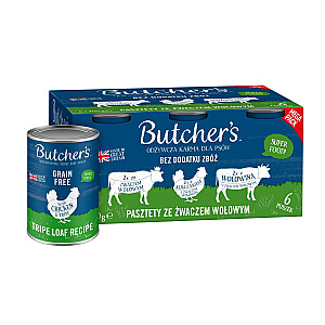 Рецепт буханки рубцов BUTCHER&#39;S Original Mega Pack — влажный корм для собак — 6 x 400 г