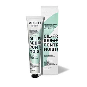 VEOLI BOTANICA Sebum Control Moisturizer drėkinamasis hidrogelinis kremas be aliejaus, kuris ramina netobulumus ir normalizuoja riebalų sekreciją kasdien 50ml