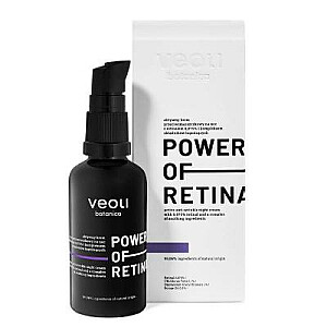 VEOLI BOTANICA Power Of Retinal aktīvs pretgrumbu nakts krēms ar tīkleni 0,075% un nomierinošu sastāvdaļu kompleksu 40ml