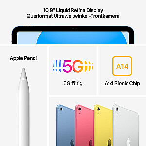 Apple iPad 64 ГБ, планшетный ПК (синий, 5G, 10-е поколение / 2022 г.)
