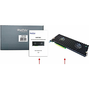 HighPoint SSD7580B PCIe 4.0x16 8x U.2P NVMe interfeisa karte