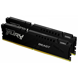 Память DDR5 Fury Beast 64 ГБ (2*32 ГБ)/6000 CL30 XMP, черный