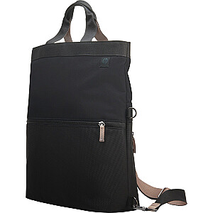 HP 14 Backpack Tote - 18 Liter Capacity, 4-way Convertible (backpack/tote/bag/handbag w/shoulder strap included), RFID Pocket, Extra Durable - Black, Beige