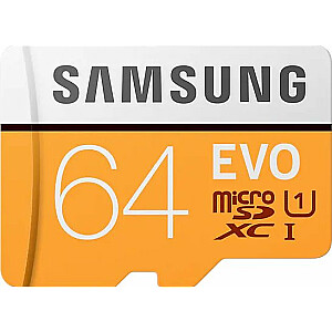 Samsung EVO 2020 MicroSDXC karte 64 GB 10. klase UHS-I/U3 (MB-MP64HA/EU)
