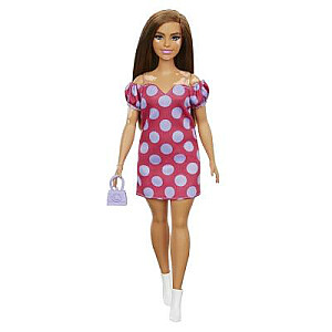 Кукла Mattel Barbie Fashionistas Vitiligo в платье в горошек с открытыми плечами (GRB62)