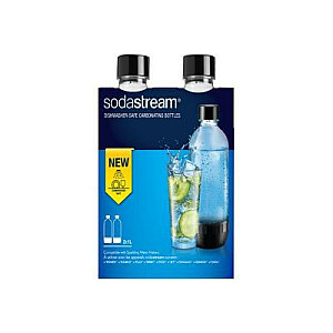 SodaStream PET Bottle Duo Pack (2 Bottles, 1L, black) (3000242)