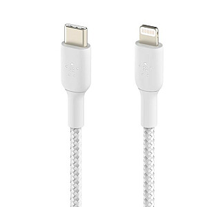 Kabel Braided USB-C Lightning 2m biały