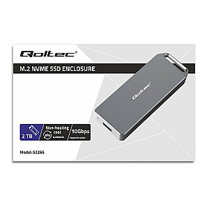 Mini obudowa na dysk M.2 SSD | NVMe | PCIe | USB3.1 | Super speed10Gb/s | 2TB | Srebrna 