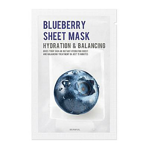 EUNYUL Sheet Mask Черничная увлажняющая маска для лица с ягодами 22мл