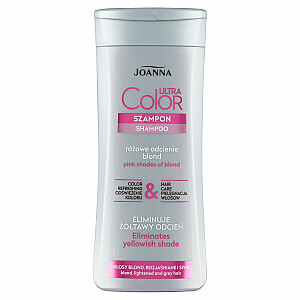Šampūns JOANNA Ultra Color System, piešķir rozā nokrāsu gaišiem un balinātiem matiem, 200ml