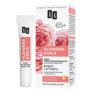 AA Flowers and Oils 65+ крем-лифтинг против морщин для области глаз и губ 15мл