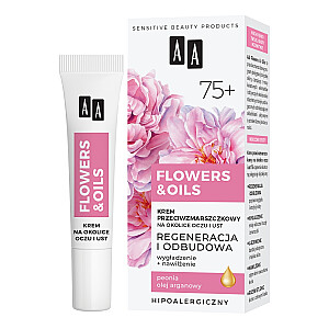 AA Flowers and Oils 75+ регенерирующий крем против морщин для области глаз и губ 15мл
