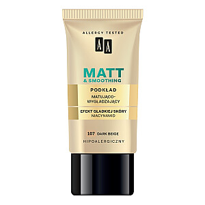AA Make Up Matt Foundation matējošais un izlīdzinošais tonālais krēms 107 Dark Beige 30 ml 
