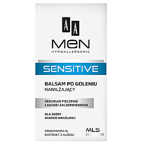 AA Men Sensitive pēcskūšanās balzams, mitrinošs balzams pēc skūšanās ļoti jutīgai ādai 100 ml 
