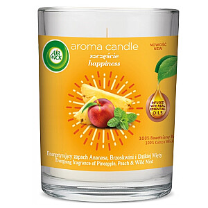 AIR WICK Aroma Candle Happiness Ananāsu un Persiku aromātiskā svece 220g