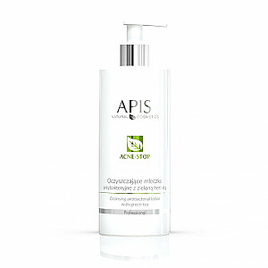 APIS Acne-Stop Cleansing Antibacterial Lotion очищающее антибактериальное молочко с зеленым чаем 500мл