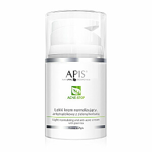 APIS Acne-Stop Light Normalizing Anti-Acne Cream lengvas normalizuojantis kremas nuo spuogų su žaliąja arbata 50ml