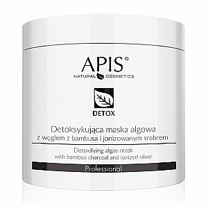 APIS Detox Detoxifying aļģu sejas maska ar bambusa kokogli un jonizētu sudrabu 200g