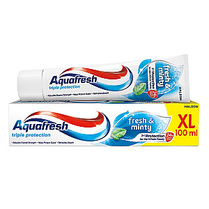 Zobu pasta AQUAFRESH Trīskārša aizsardzība Svaiga un piparmētru zobu pasta do zębów 100ml