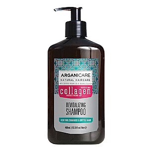 ARGANICARE Collagen Revitalizing Shampoo atjaunojošs šampūns plāniem, bojātiem un trausliem matiem 400ml