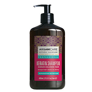ARGANICARE Keratin Shampoo Šampūns matiem ar keratīnu 400ml