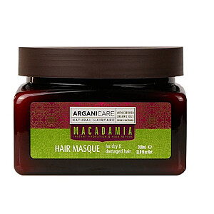 ARGANICARE Macadamia Hair Masque mitrinoša un atjaunojoša maska sausiem matiem 350ml