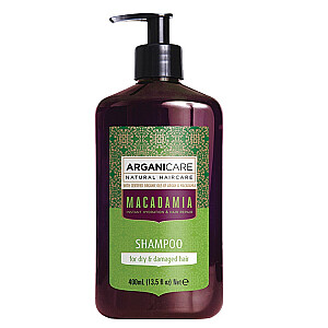 ARGANICARE Macadamia šampūns-šampūns ar makadāmijas eļļu sausiem un bojātiem matiem 100ml